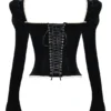 Noa Black Velvet Corset Noa Black Velvet Corset