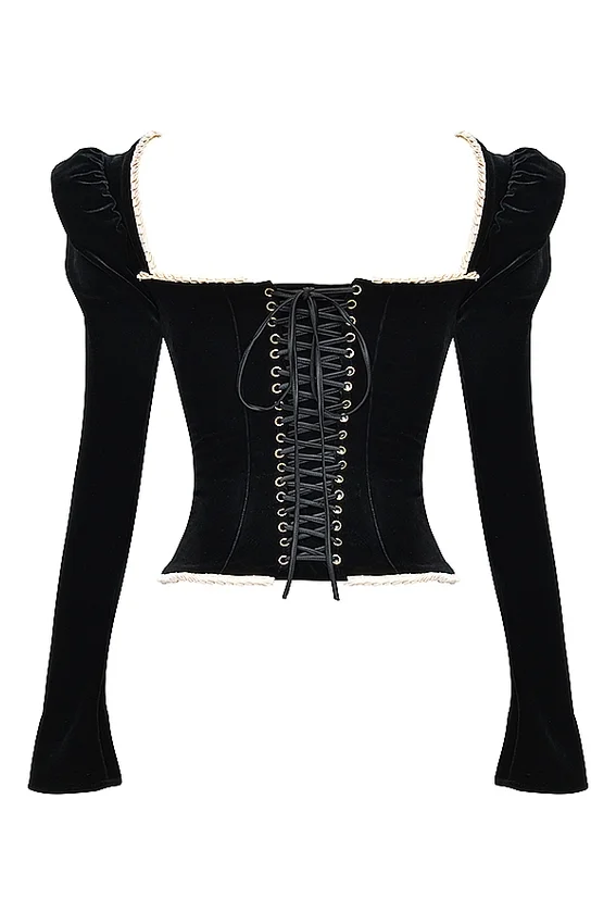 Noa Black Velvet Corset Noa Black Velvet Corset
