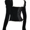 Noa Black Velvet Corset Noa Black Velvet Corset