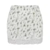 Noemie Garden Print Lace Trim Mini Skirt Noemie Garden Print Lace Trim Mini Skirt