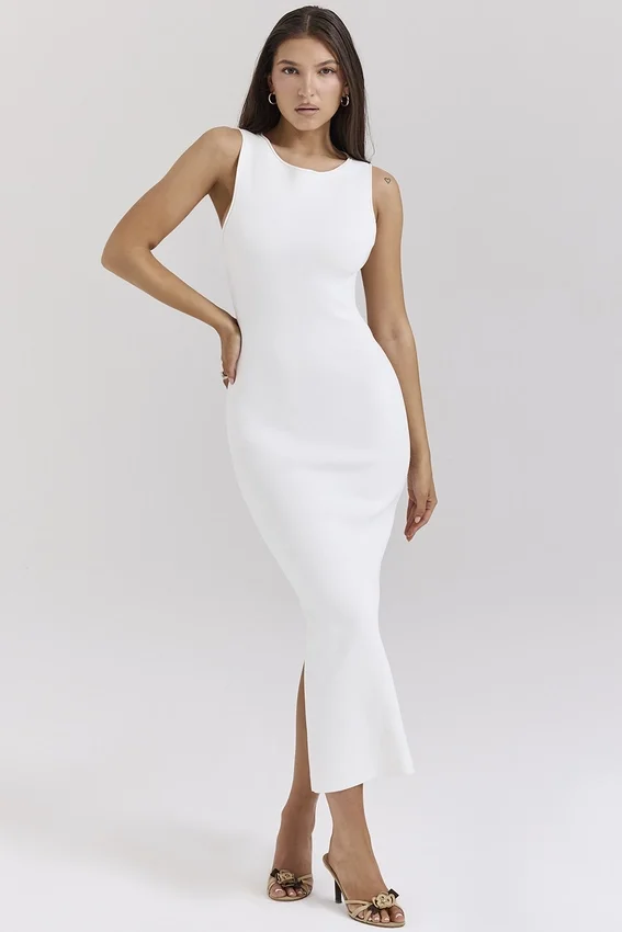 Noli White Sleeveless Maxi Dress Noli White Sleeveless Maxi Dress
