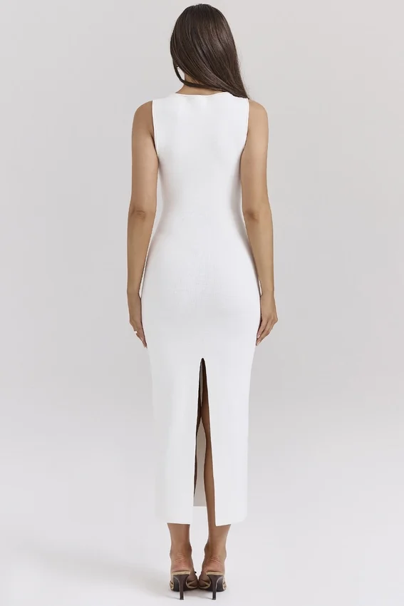 Noli White Sleeveless Maxi Dress Noli White Sleeveless Maxi Dress