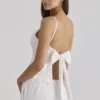 Nolia White Broderie Anglaise Cotton Bow Back Top