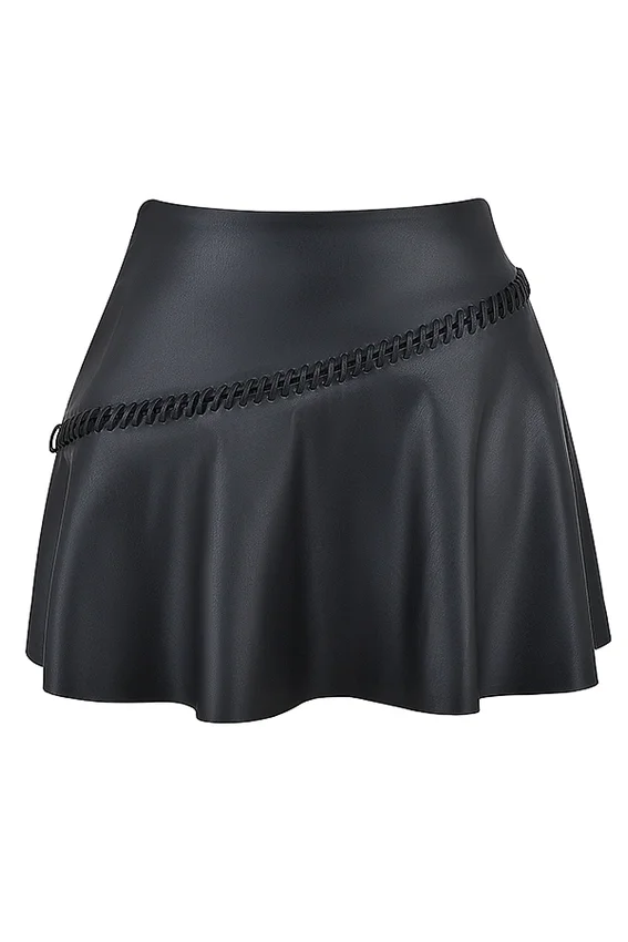Nova Black Vegan Leather Mini Skirt Nova Black Vegan Leather Mini Skirt