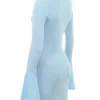 Noya Ocean Blue Knit Mini Dress Noya Ocean Blue Knit Mini Dress