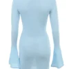 Noya Ocean Blue Knit Mini Dress Noya Ocean Blue Knit Mini Dress