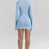 Noya Ocean Blue Knit Mini Dress Noya Ocean Blue Knit Mini Dress