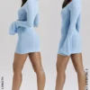 Noya Ocean Blue Knit Mini Dress Noya Ocean Blue Knit Mini Dress