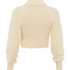 Nyala Cream Soft Boucle Knit Cropped Sweater