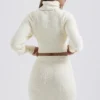 Nyala Cream Soft Boucle Knit Cropped Sweater