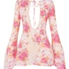 Oceana Floral Print Beach Cover Up