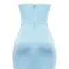 Odelle Ocean Blue Strapless Mini Dress Odelle Ocean Blue Strapless Mini Dress