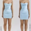 Odelle Ocean Blue Strapless Mini Dress Odelle Ocean Blue Strapless Mini Dress