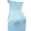 Odelle Ocean Blue Strapless Mini Dress Odelle Ocean Blue Strapless Mini Dress