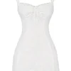 Odessa White Embroidered Mini Dress Odessa White Embroidered Mini Dress