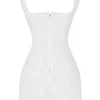 Odessa White Embroidered Mini Dress Odessa White Embroidered Mini Dress