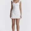 Odessa White Embroidered Mini Dress Odessa White Embroidered Mini Dress