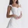 Odessa White Embroidered Mini Dress Odessa White Embroidered Mini Dress