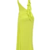 Olessia Acid Lime Backless Halter Maxi Dress Olessia Acid Lime Backless Halter Maxi Dress