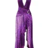 Olessia Orchid Backless Halter Maxi Dress