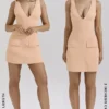 Olympia Sorbet Plunge Mini Dress Olympia Sorbet Plunge Mini Dress