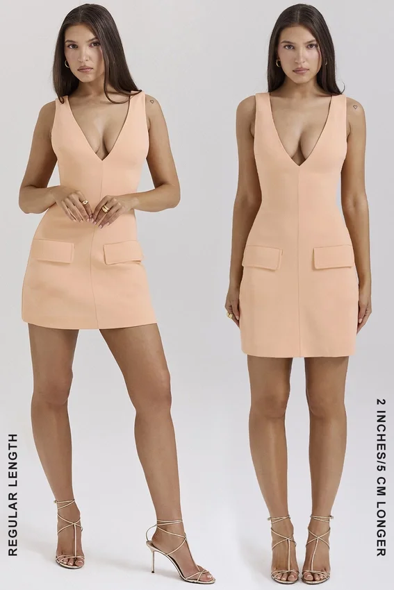 Olympia Sorbet Plunge Mini Dress Olympia Sorbet Plunge Mini Dress