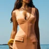 Olympia Sorbet Plunge Mini Dress Olympia Sorbet Plunge Mini Dress