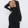 Ophelia Black Cutout Midi Dress Ophelia Black Cutout Midi Dress
