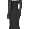 Ophelia Black Cutout Midi Dress Ophelia Black Cutout Midi Dress