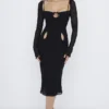 Ophelia Black Cutout Midi Dress Ophelia Black Cutout Midi Dress