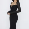 Ophelia Black Cutout Midi Dress Ophelia Black Cutout Midi Dress