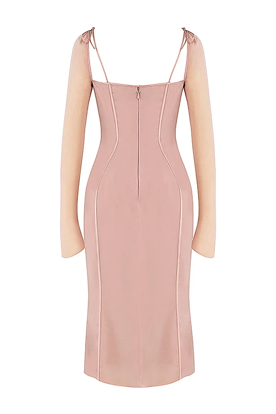 Ophelia Blush Cutout Midi Dress Ophelia Blush Cutout Midi Dress