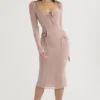 Ophelia Blush Cutout Midi Dress Ophelia Blush Cutout Midi Dress