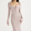 Ophelia Crystal Cutout Midi Dress Ophelia Crystal Cutout Midi Dress