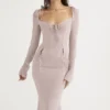 Ophelia Crystal Cutout Midi Dress Ophelia Crystal Cutout Midi Dress