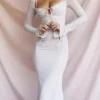 Ophelia Crystal Cutout Midi Dress Ophelia Crystal Cutout Midi Dress