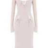 Ophelia Crystal Cutout Midi Dress Ophelia Crystal Cutout Midi Dress
