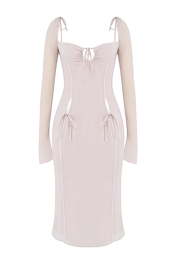 Ophelia Crystal Cutout Midi Dress Ophelia Crystal Cutout Midi Dress