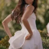 Ophelia White Cotton Mini Dress With Bloomers
