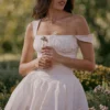 Ophelia White Cotton Mini Dress With Bloomers