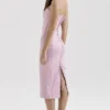 Ophelle Pink Jacquard Lace Up Bodycon Midi Dress Ophelle Pink Jacquard Lace Up Bodycon Midi Dress