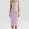 Ophelle Pink Jacquard Lace Up Bodycon Midi Dress Ophelle Pink Jacquard Lace Up Bodycon Midi Dress