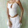 Orla White Chiffon Strappy Corset Orla White Chiffon Strappy Corset