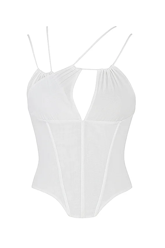 Orla White Chiffon Strappy Corset Orla White Chiffon Strappy Corset