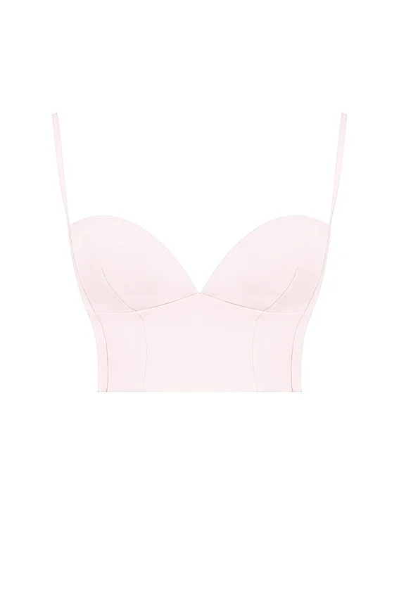 Pabla Ballerina Pink Cropped Bralette Top Pabla Ballerina Pink Cropped Bralette Top