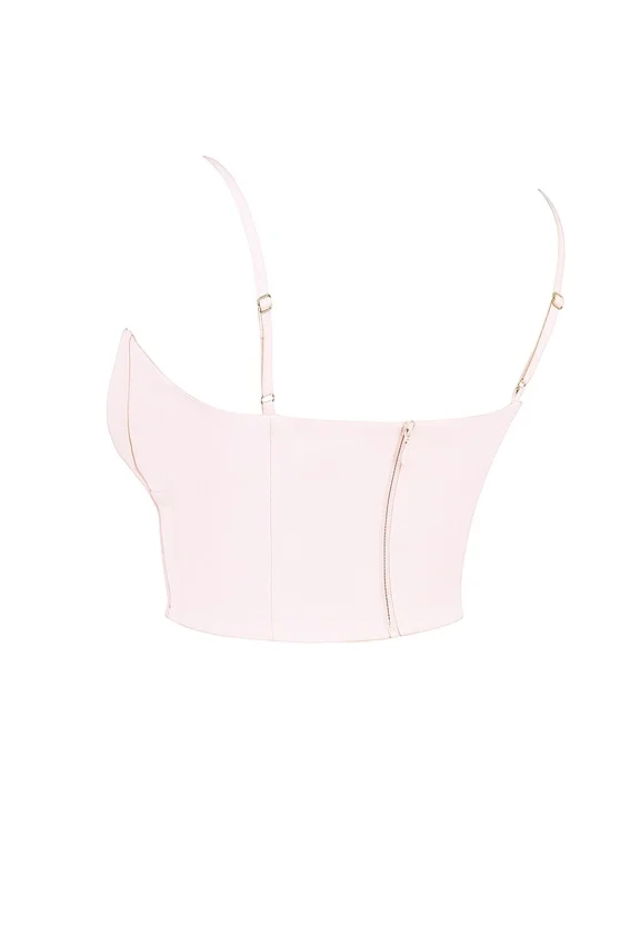 Pabla Ballerina Pink Cropped Bralette Top Pabla Ballerina Pink Cropped Bralette Top