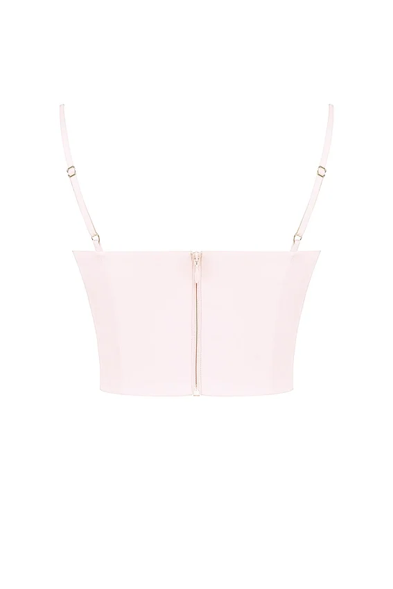 Pabla Ballerina Pink Cropped Bralette Top Pabla Ballerina Pink Cropped Bralette Top