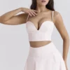 Pabla Ballerina Pink Cropped Bralette Top Pabla Ballerina Pink Cropped Bralette Top