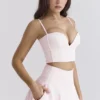 Pabla Ballerina Pink Cropped Bralette Top Pabla Ballerina Pink Cropped Bralette Top