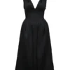 Paloma Black Satin Twist Strap Midi Dress Paloma Black Satin Twist Strap Midi Dress